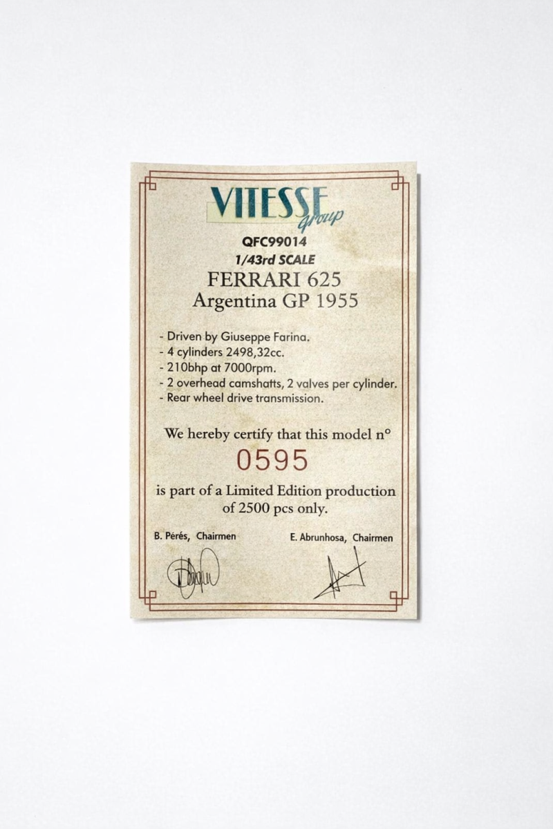 FERRARI 625 GIUSEPPE 1955 