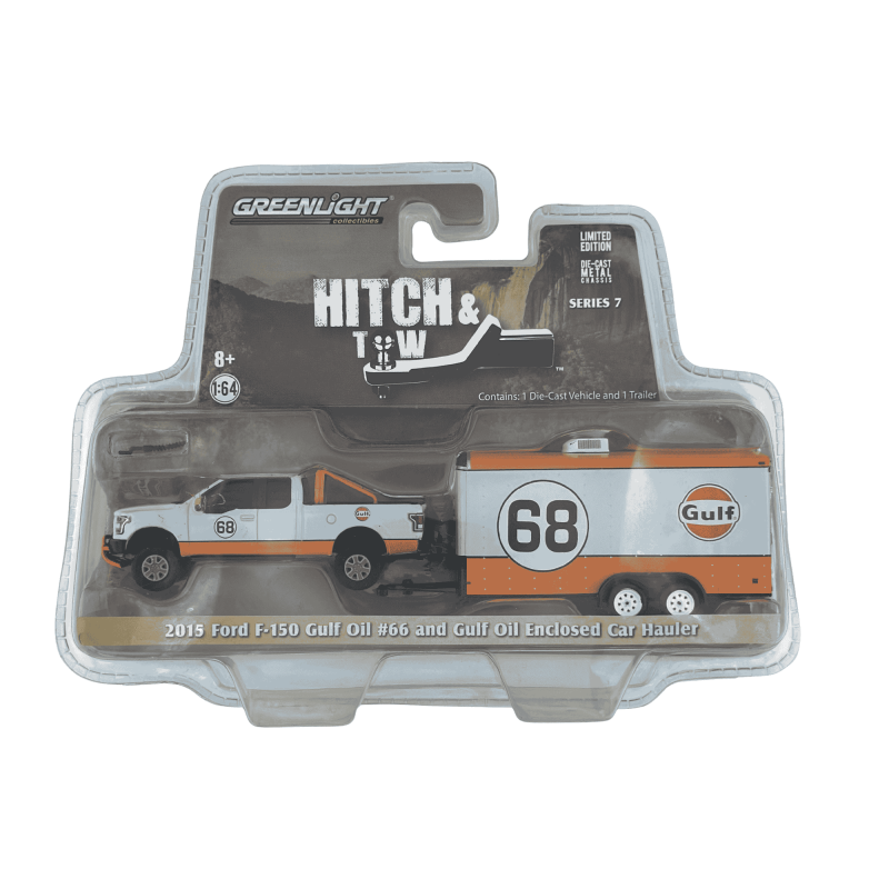 2015 Ford F-150 Gulf Oil #66 and Gulf Oil Enclosed Car Hauler