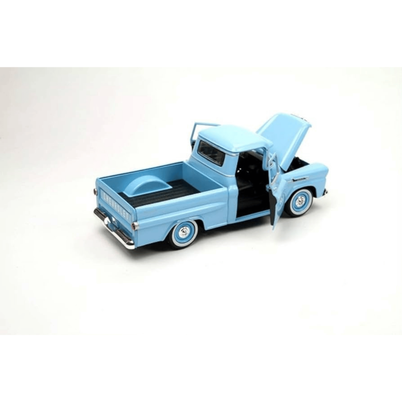 1958 CHEVY APACHE FLEETSIDE PICKUP BLUE 