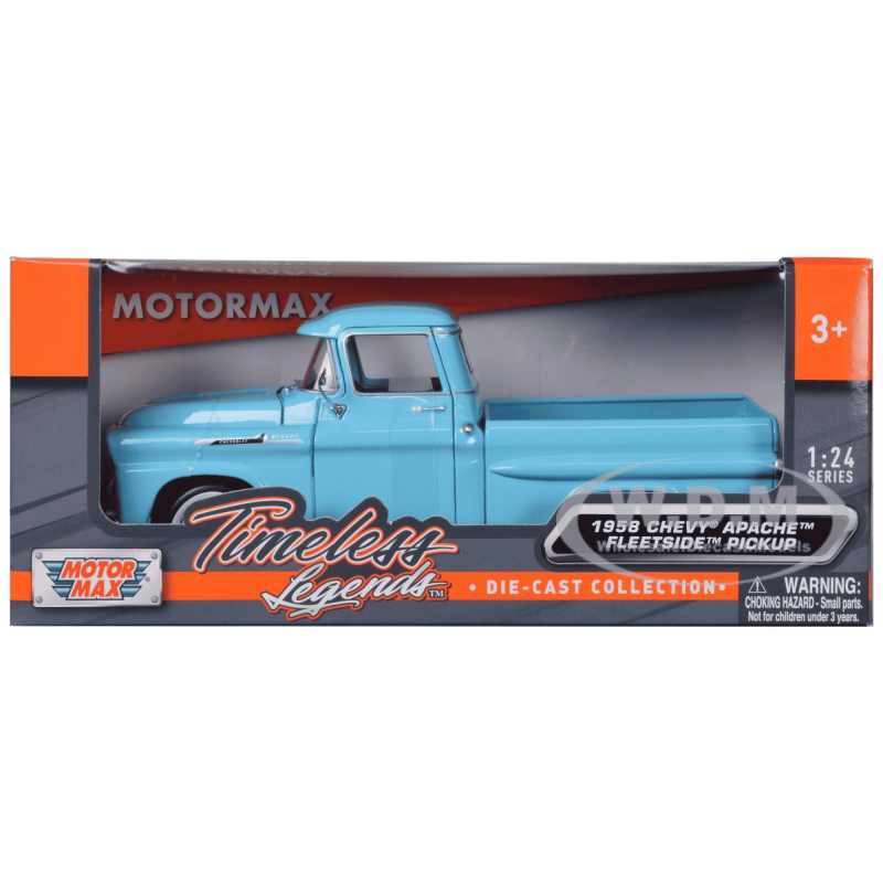 1958 CHEVY APACHE FLEETSIDE PICKUP BLUE 